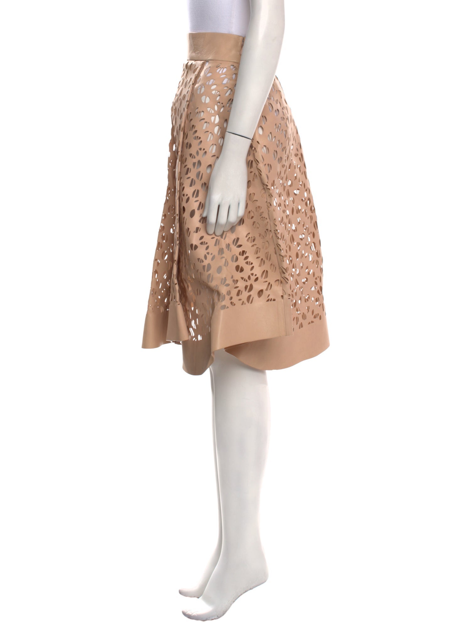 Tod's Calf Leather Knee-Length Skirt