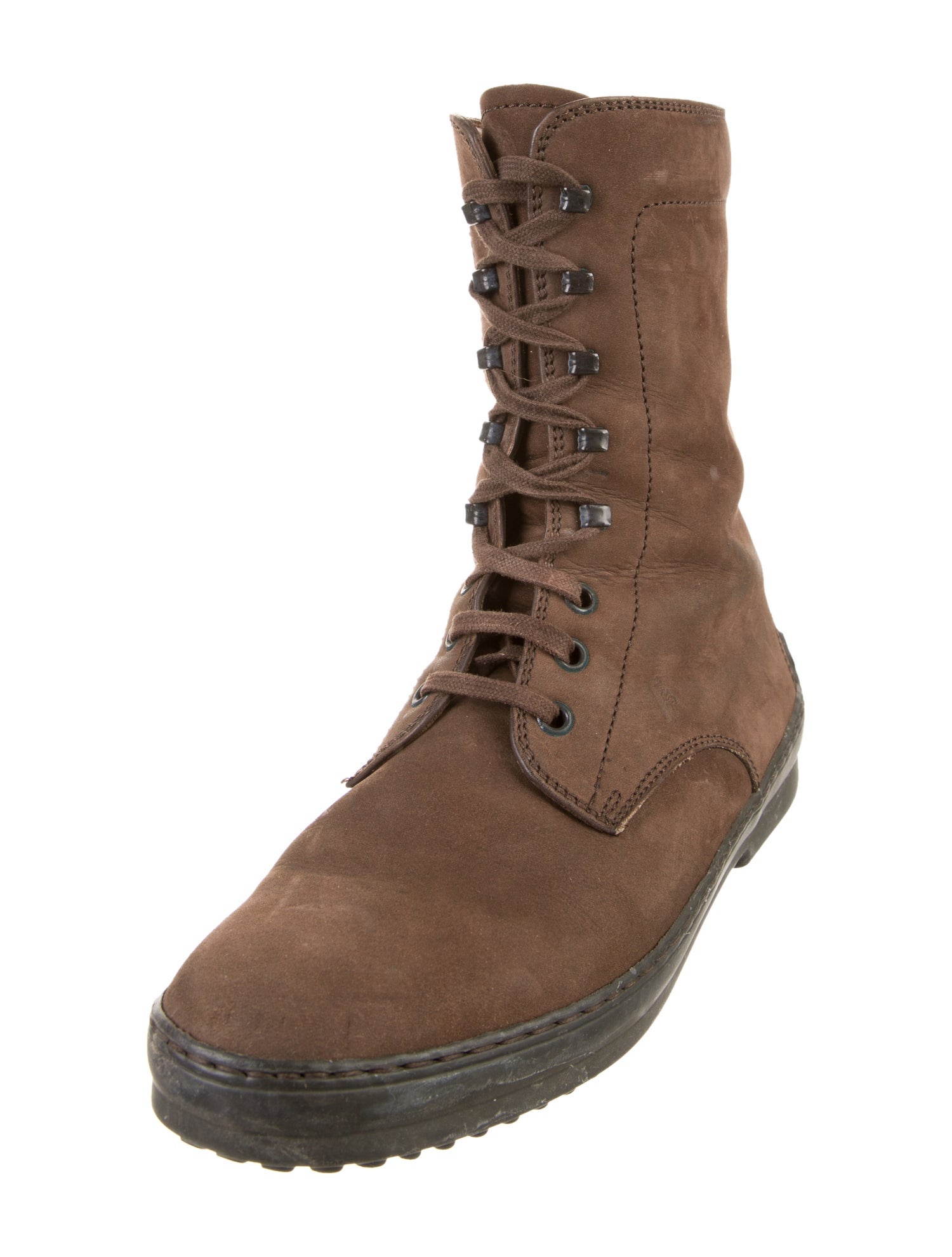 Tod's Suede Combat Boots