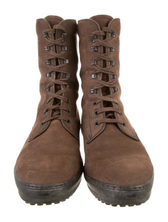 Tod's Suede Combat Boots