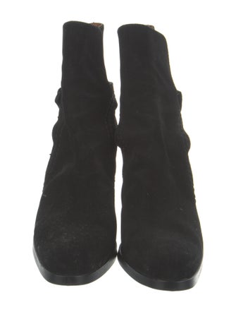 Tod's Suede Whipstitch Trim Boots