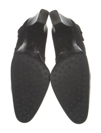 Tod's Suede Whipstitch Trim Boots