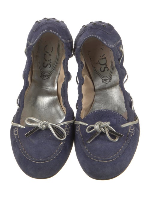 Tod's Suede Bow Accents Moccasins