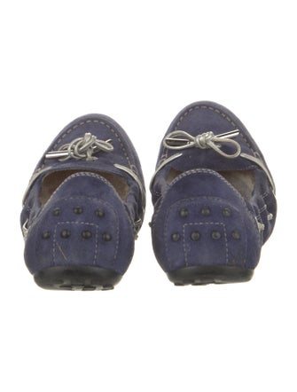 Tod's Suede Bow Accents Moccasins