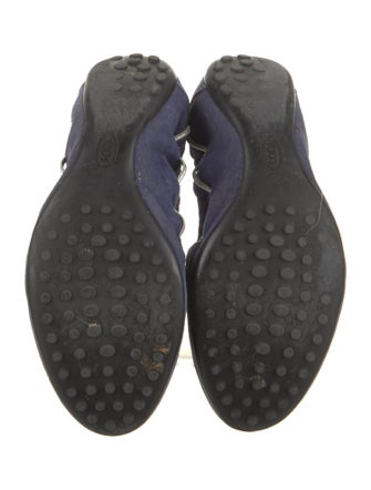 Tod's Suede Bow Accents Moccasins