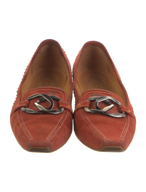 Tod's Suede Chain-Link Accents Pumps