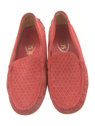 Tod's Suede Whipstitch Trim Loafers