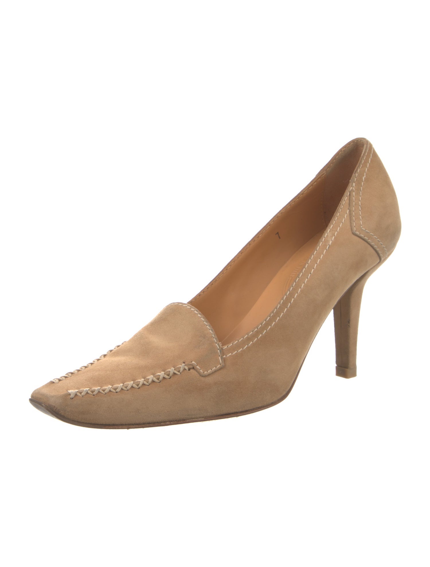 Tod's Suede Whipstitch Trim Pumps