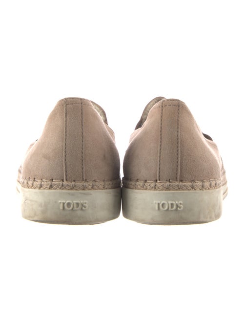 Tod's Suede Whipstitch Trim Espadrille Sneakers