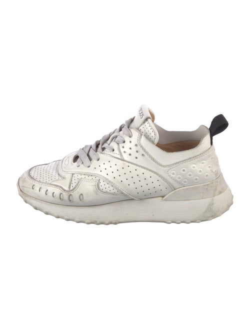 Tod's Leather Lasercut Accents Sneakers