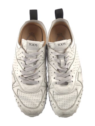 Tod's Leather Lasercut Accents Sneakers