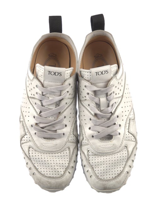 Tod's Leather Lasercut Accents Sneakers