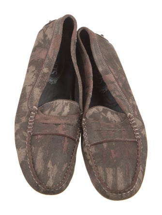 Tod's Suede Printed Loafers