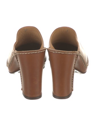 Tod's Leather Whipstitch Trim Slides