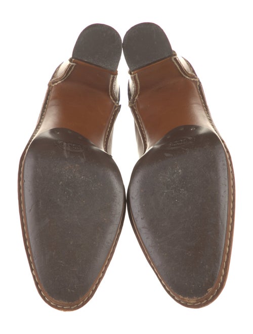 Tod's Leather Whipstitch Trim Slides