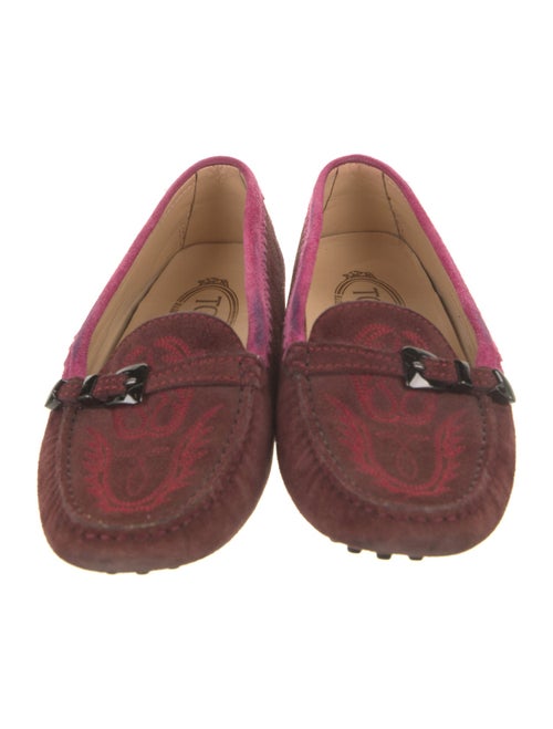 Tod's Suede Graphic Print Loafers