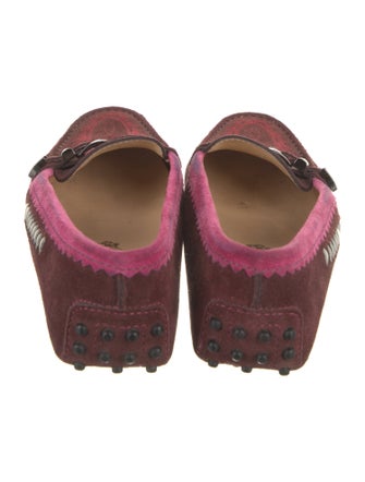 Tod's Suede Graphic Print Loafers