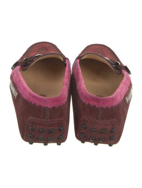 Tod's Suede Graphic Print Loafers