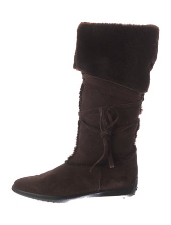 Tod's Suede Lace-Up Boots