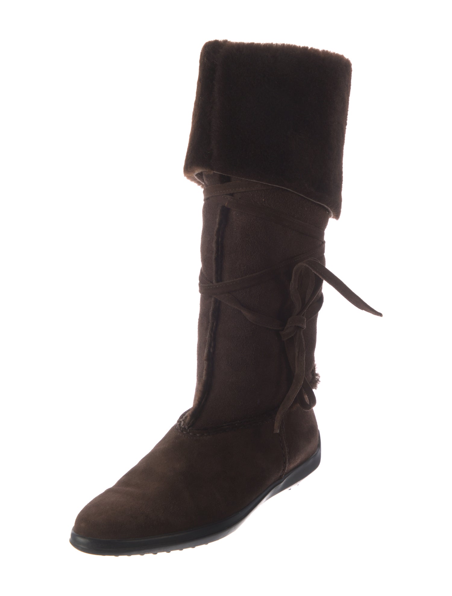 Tod's Suede Lace-Up Boots