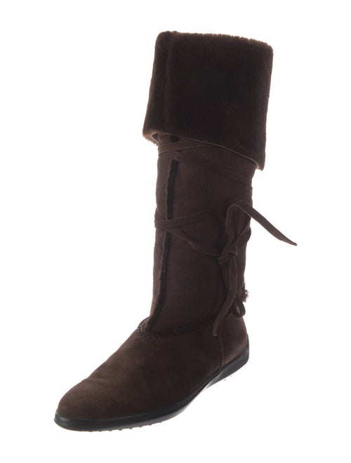 Tod's Suede Lace-Up Boots