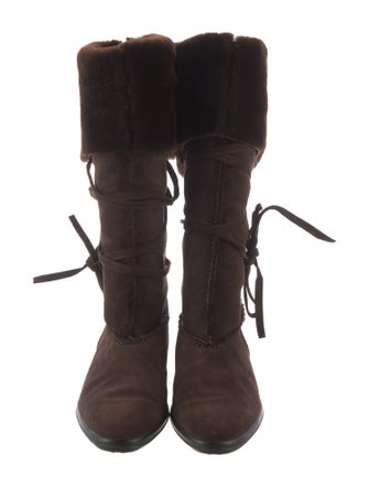 Tod's Suede Lace-Up Boots