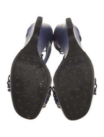 Tod's Leather Whipstitch Trim Sandals