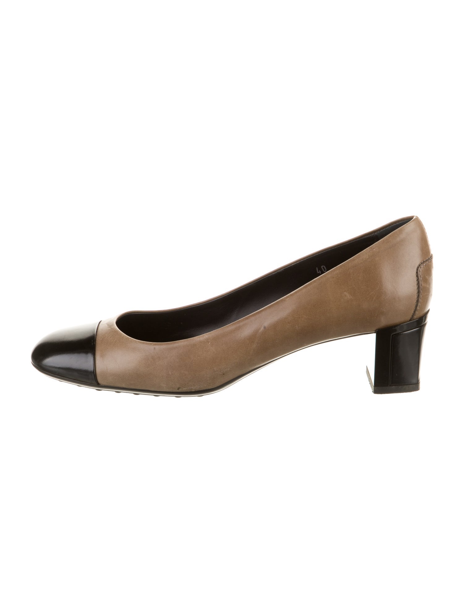 Tod's Leather Colorblock Pattern Pumps