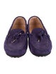 Tod's Suede Bow Accents Loafers