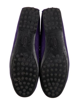 Tod's Suede Bow Accents Loafers