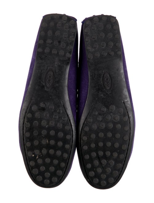 Tod's Suede Bow Accents Loafers