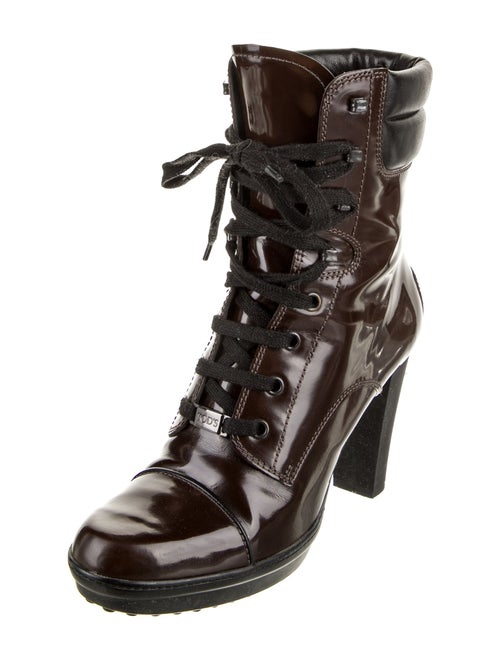 Tod's Patent Leather Combat Boots