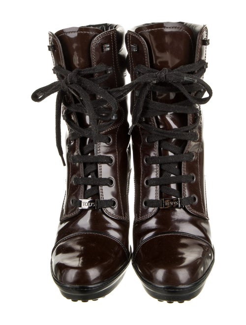 Tod's Patent Leather Combat Boots
