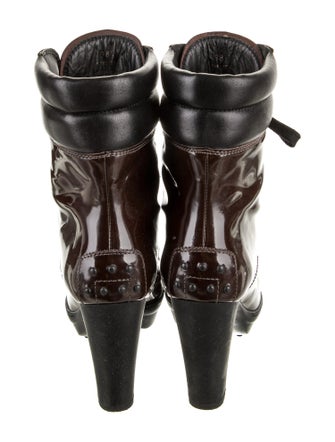 Tod's Patent Leather Combat Boots