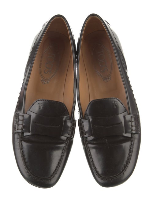 Tod's Patent Leather Fringe Trim Accent Loafers