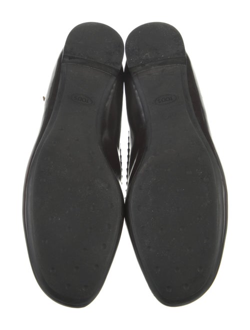 Tod's Patent Leather Fringe Trim Accent Loafers