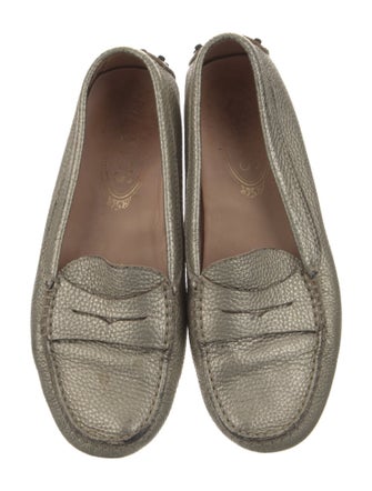 Tod's Leather Whipstitch Trim Loafers