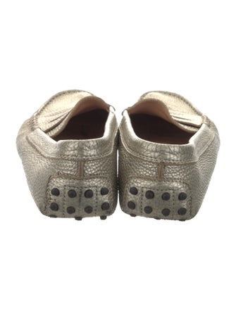 Tod's Leather Whipstitch Trim Loafers