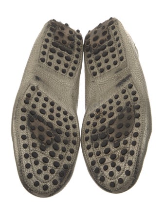 Tod's Leather Whipstitch Trim Loafers