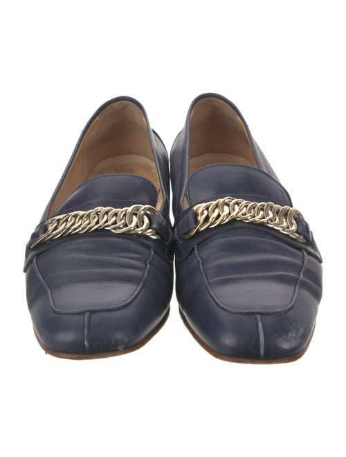 Tod's Leather Chain-Link Accents Loafers