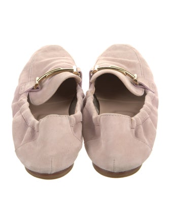 Tod's Suede Leather Trim Embellishment Loafers