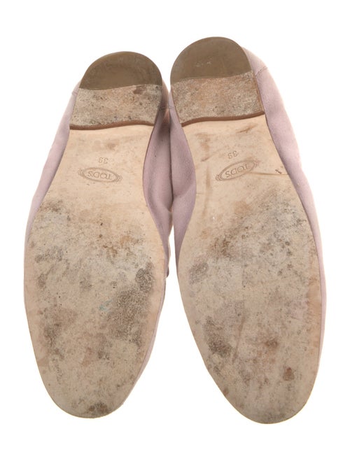 Tod's Suede Leather Trim Embellishment Loafers