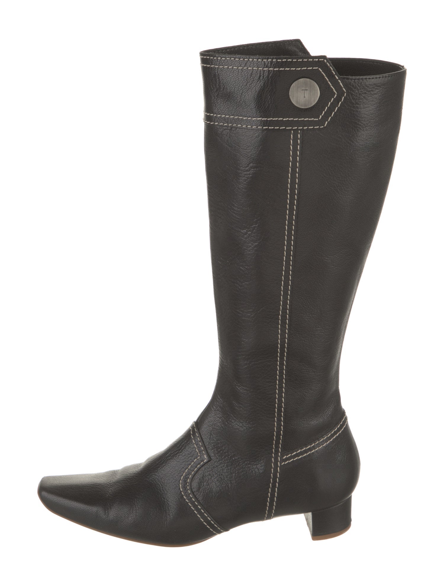 Tod's Signature Logo Leather Riding Boots