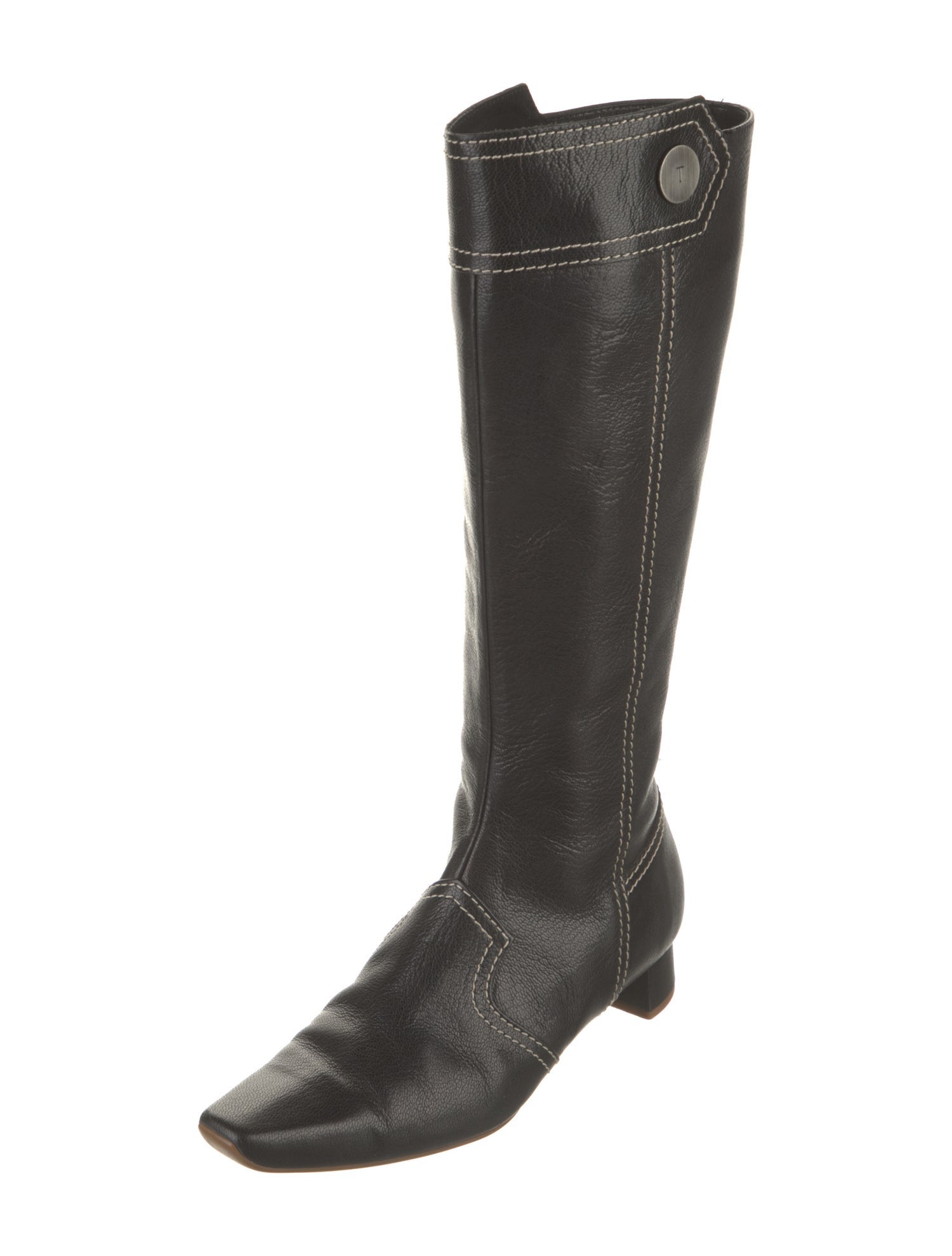 Tod's Signature Logo Leather Riding Boots