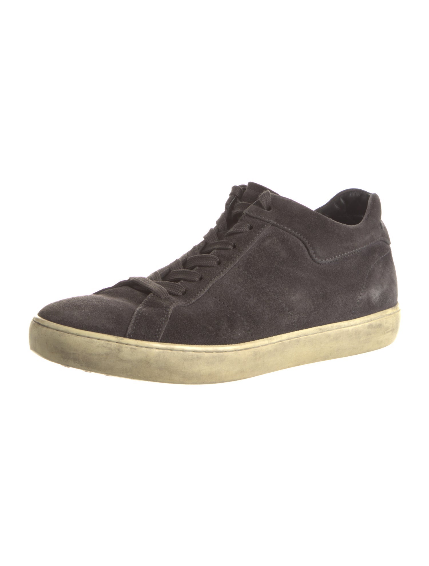 Lardini Black Suede Leather Athletic Sneakers
