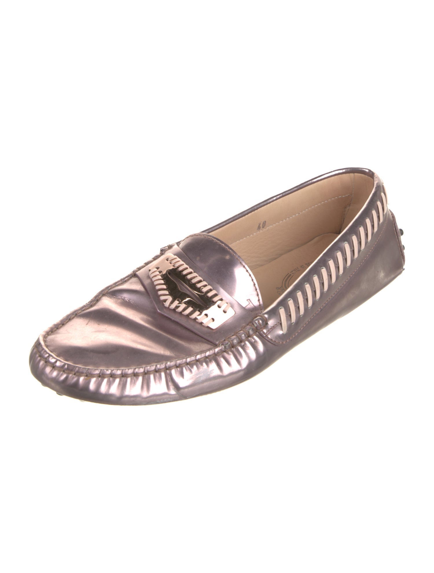 Tod's Leather Whipstitch Trim Loafers