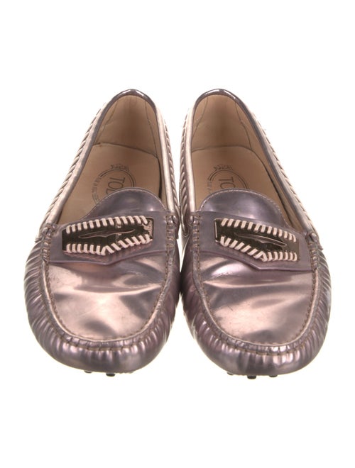 Tod's Leather Whipstitch Trim Loafers