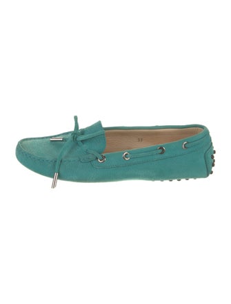 Tod's Suede Whipstitch Trim Moccasins