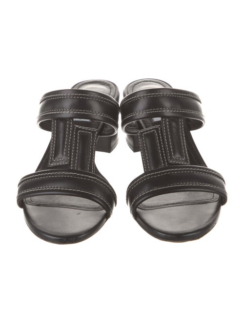 Tod's Leather Whipstitch Trim Flip Flops