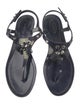 Tod's Rubber Tassel Accents T-Strap Sandals
