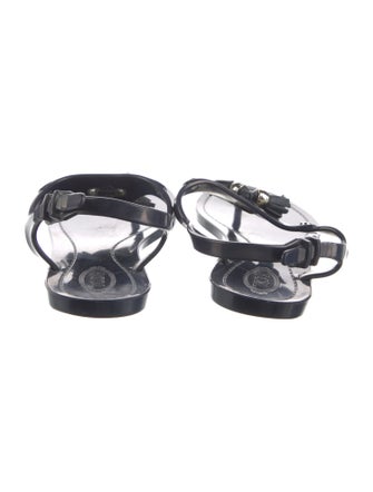 Tod's Rubber Tassel Accents T-Strap Sandals